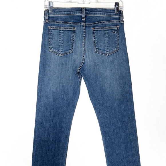 SOLD-Rag & Bone High Rise Vintage Wash Distressed Full Length Ankle Skinny Jeans - Picture 9 of 12